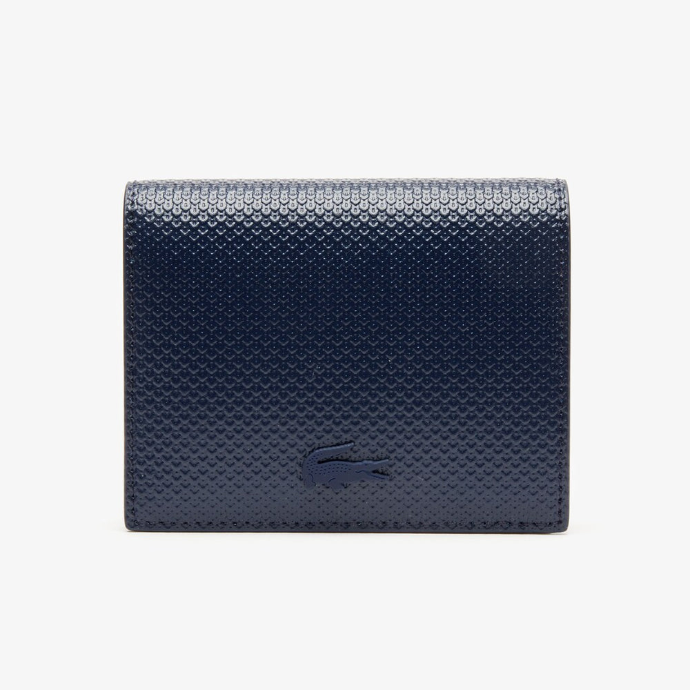 Womens Wo  Chantaco Nœud Small Piqué Leather Snap Coin Pouch | Lacoste Peacoat Tawny Port Marshm • C75