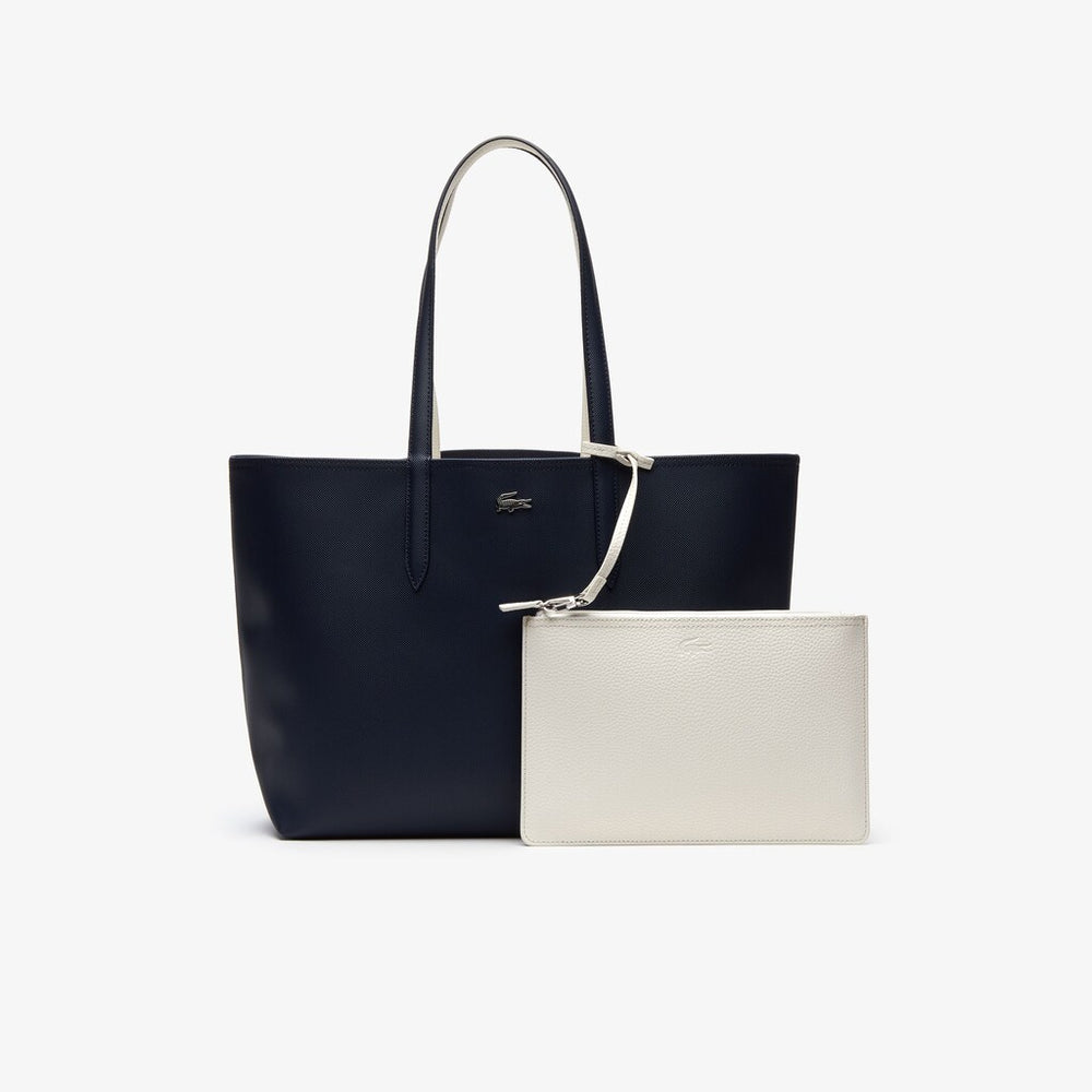 Womens Wo  Anna Reversible Tote Bag | Lacoste Dark Sapphire Marshmallow • C93