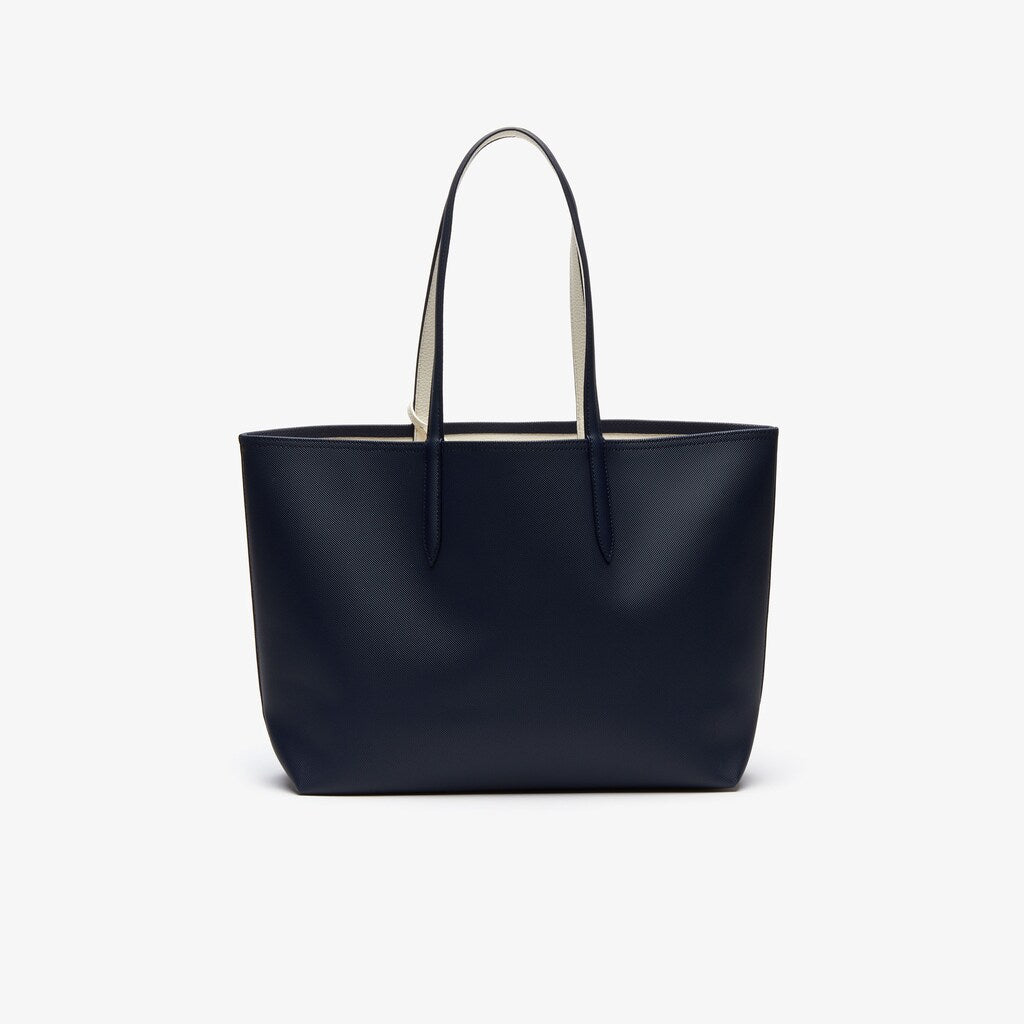 Womens Wo  Anna Reversible Tote Bag | Lacoste Dark Sapphire Marshmallow • C93