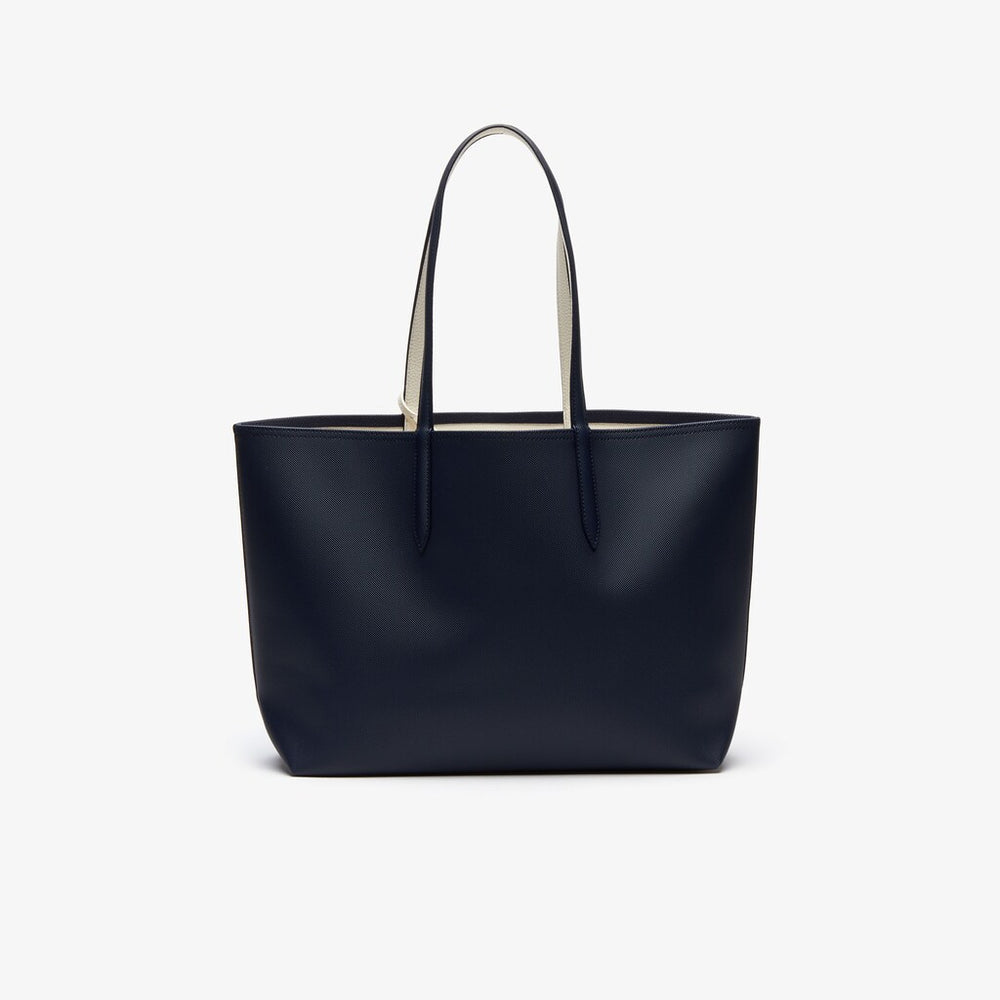 Womens Wo  Anna Reversible Tote Bag | Lacoste Dark Sapphire Marshmallow • C93