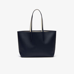 Womens Wo  Anna Reversible Tote Bag | Lacoste Dark Sapphire Marshmallow • C93