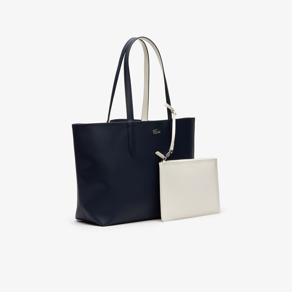 Womens Wo  Anna Reversible Tote Bag | Lacoste Dark Sapphire Marshmallow • C93