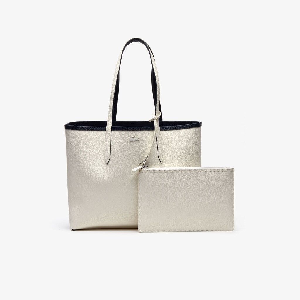 Womens Wo  Anna Reversible Tote Bag | Lacoste Dark Sapphire Marshmallow • C93