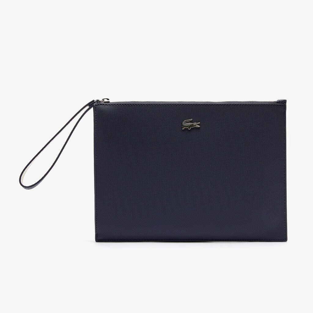 Womens Wo  Wristlet Clutch Bag | Lacoste Dark Sapphire Marshmallow • C93