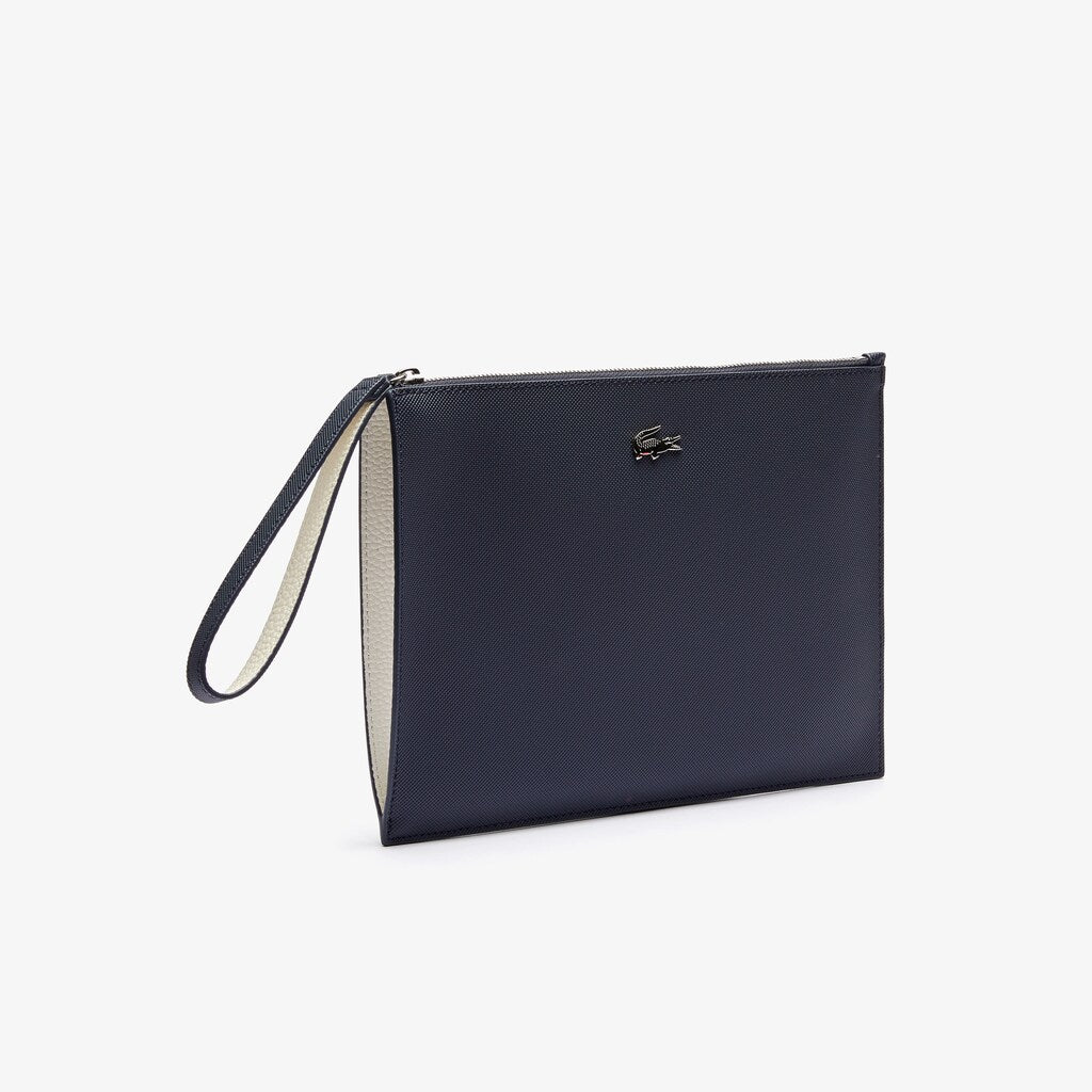 Womens Wo  Wristlet Clutch Bag | Lacoste Dark Sapphire Marshmallow • C93