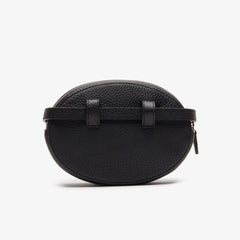 Womens Wo  Croco Crew Grained Leather Oval Belt Bag | Lacoste Black • 000