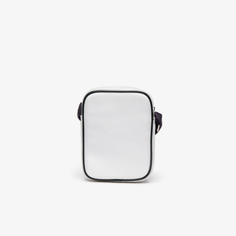 Mens   1930’s Original Coated Canvas Vertical Bag | Lacoste White Peacoat • 910