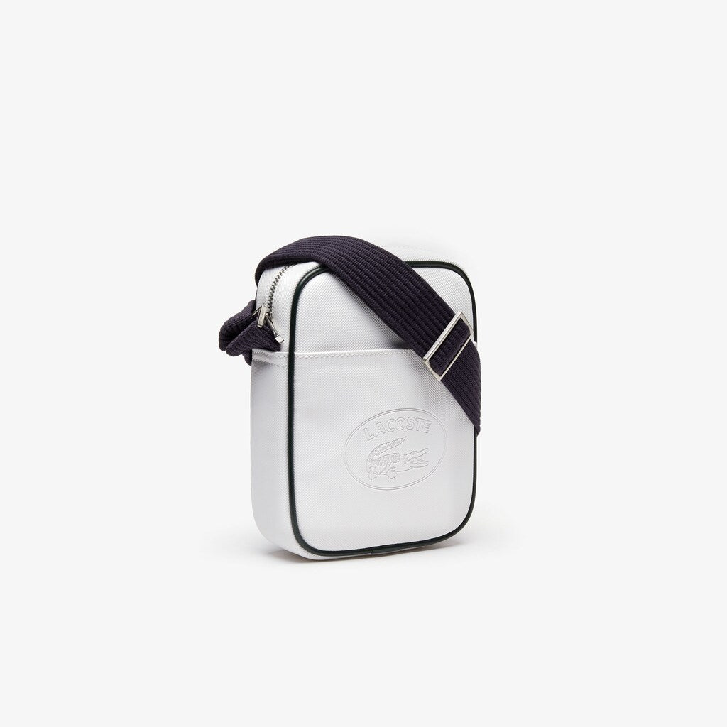 Mens   1930’s Original Coated Canvas Vertical Bag | Lacoste White Peacoat • 910