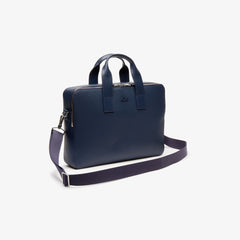 Mens   Chantaco Matte Piqué Leather Computer Bag | Lacoste Peacoat • 021