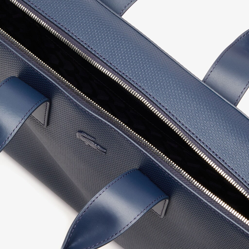 Mens   Chantaco Matte Piqué Leather Computer Bag | Lacoste Peacoat • 021