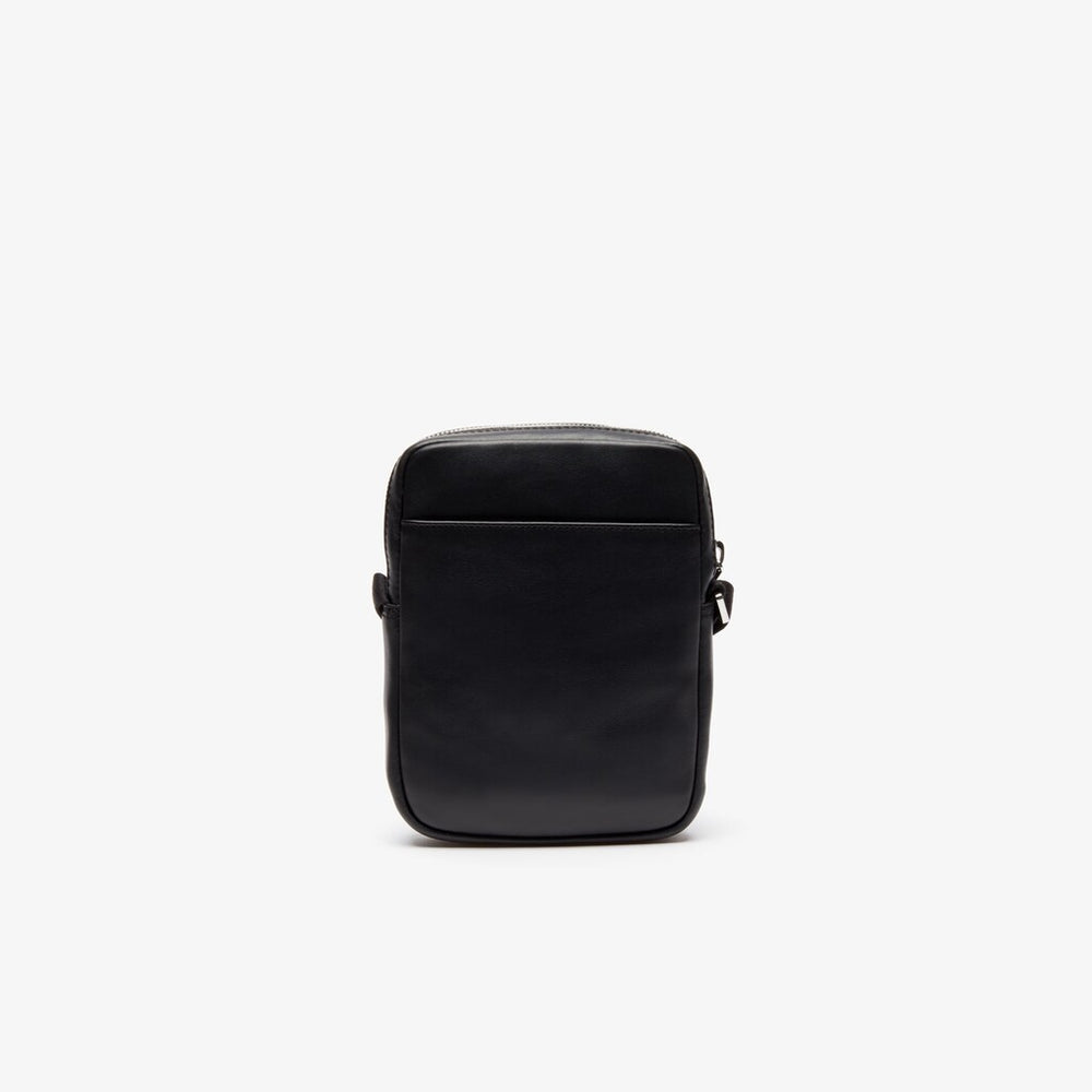 Mens   L.12.12 Leather Camera Bag | Lacoste Black • 000
