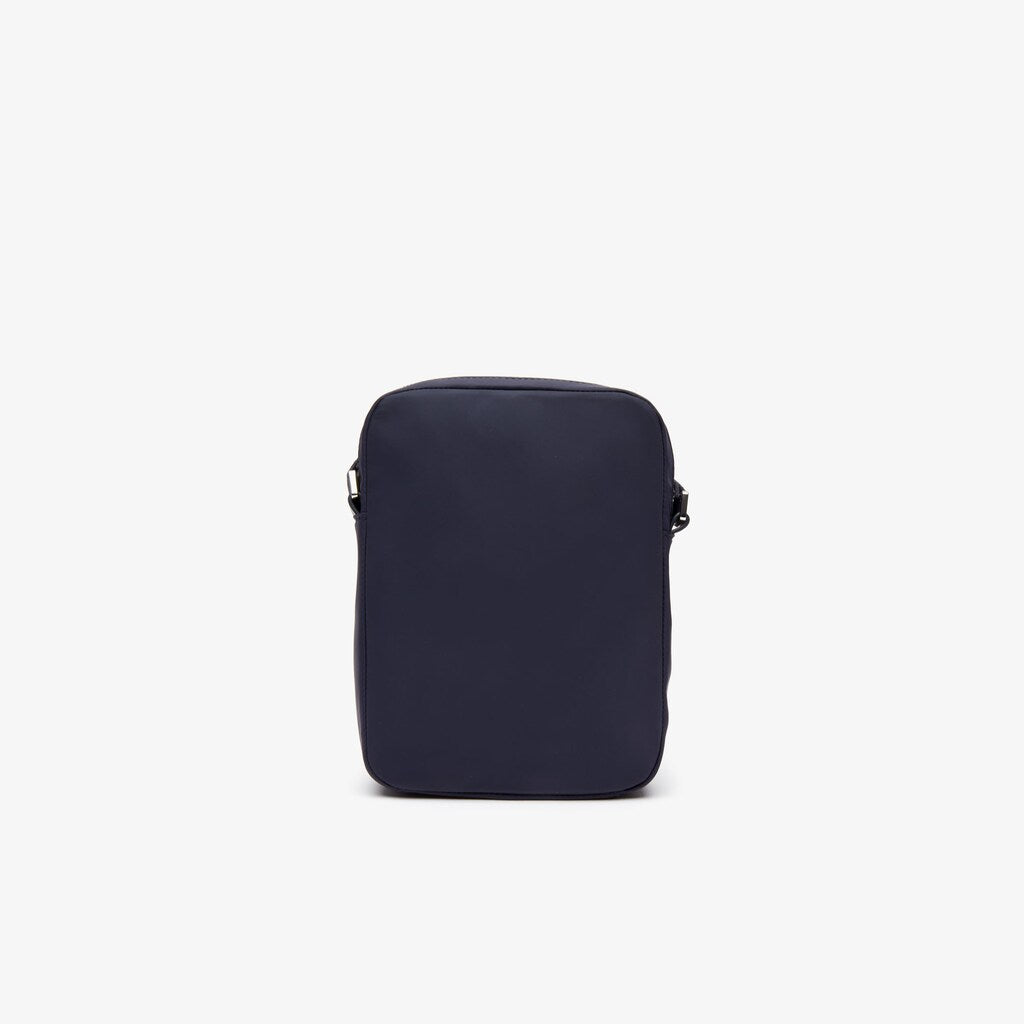 Mens   L.12.12 Signature Leather Vertical Bag | Lacoste Dark Sapphire • B88