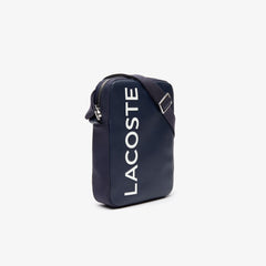 Mens   L.12.12 Signature Leather Vertical Bag | Lacoste Dark Sapphire • B88