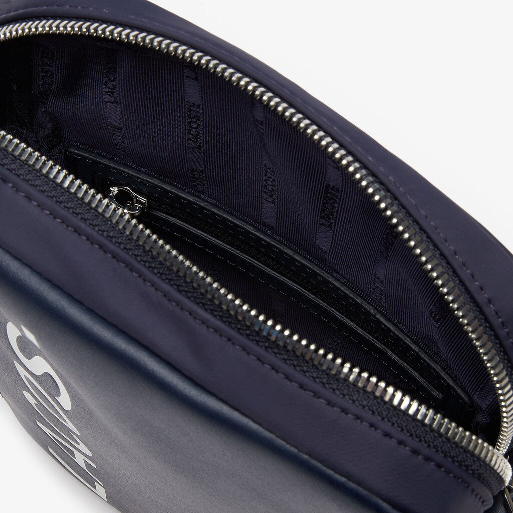 Mens   L.12.12 Signature Leather Vertical Bag | Lacoste Dark Sapphire • B88