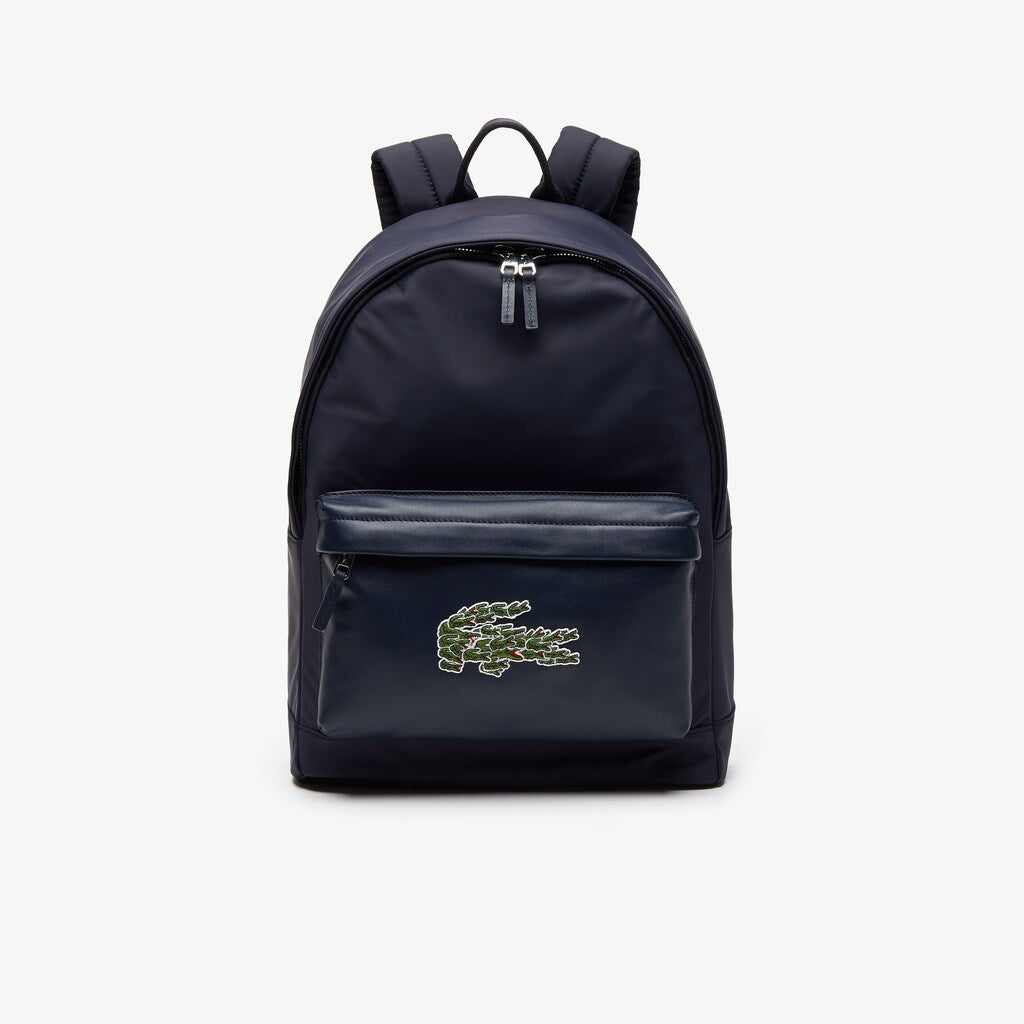 Mens   L.12.12 Croco Magic Leather and Canvas Backpack | Lacoste Peacoat • 021