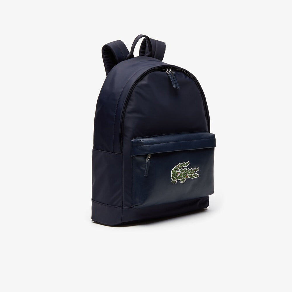 Mens   L.12.12 Croco Magic Leather and Canvas Backpack | Lacoste Peacoat • 021