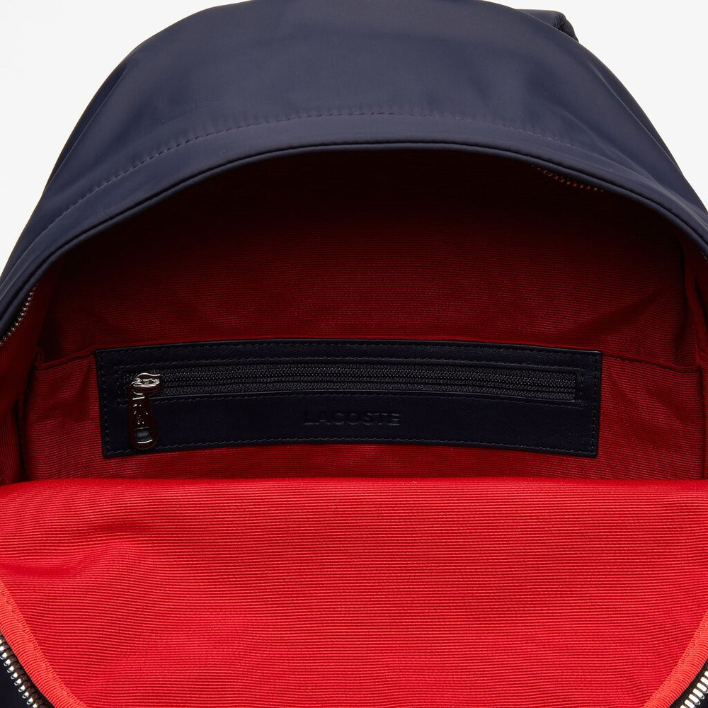 Mens   L.12.12 Croco Magic Leather and Canvas Backpack | Lacoste Peacoat • 021