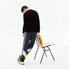 Mens   LIVE Crew Neck Cashmere And Cotton Sweater | Lacoste Black • 031