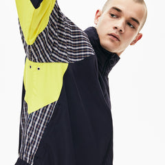 Mens Unisex LIVE Patchwork Track Jacket | Lacoste Blue / Yellow / White • 2Tf