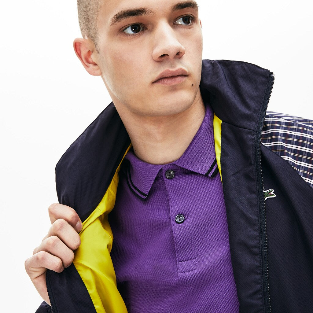 Mens Unisex LIVE Patchwork Track Jacket | Lacoste Blue / Yellow / White • 2Tf