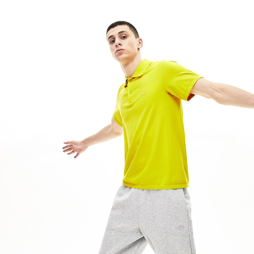Mens   Motion Slim Fit Breathable Seamless Polo | Lacoste Yellow • J5D