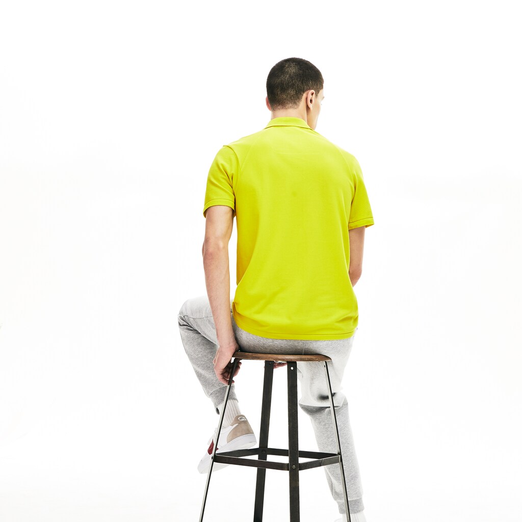 Mens   Motion Slim Fit Breathable Seamless Polo | Lacoste Yellow • J5D