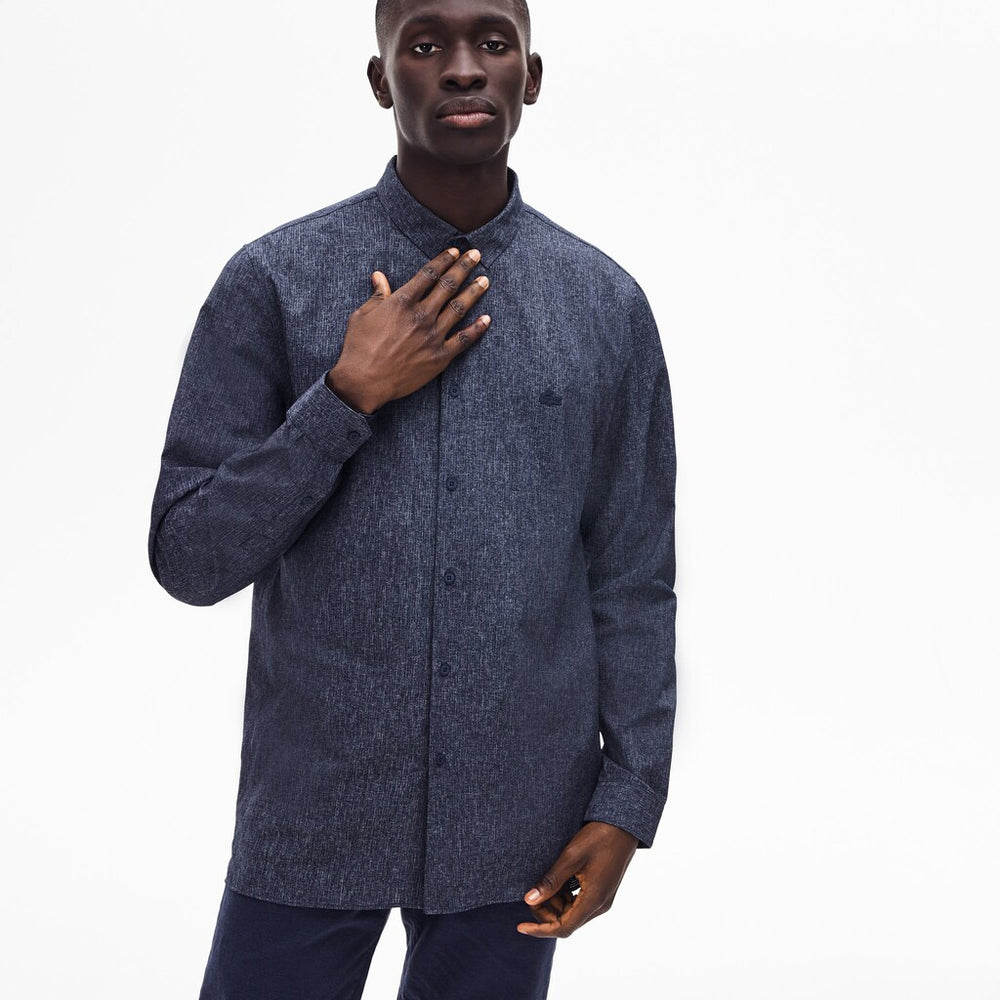 Mens   Motion Thermoregulating Stretch Shirt | Lacoste Blue • 4Gx
