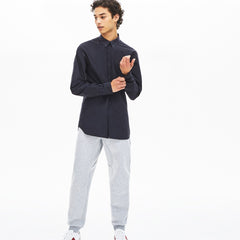 Mens   Motion Ergonomic Paneled Stretch Cotton Shirt | Lacoste Dark Grey • 2Z8