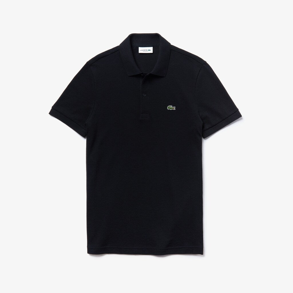 Mens   Short Sleeve Side Stripe Pique Polo | Lacoste Black • 031