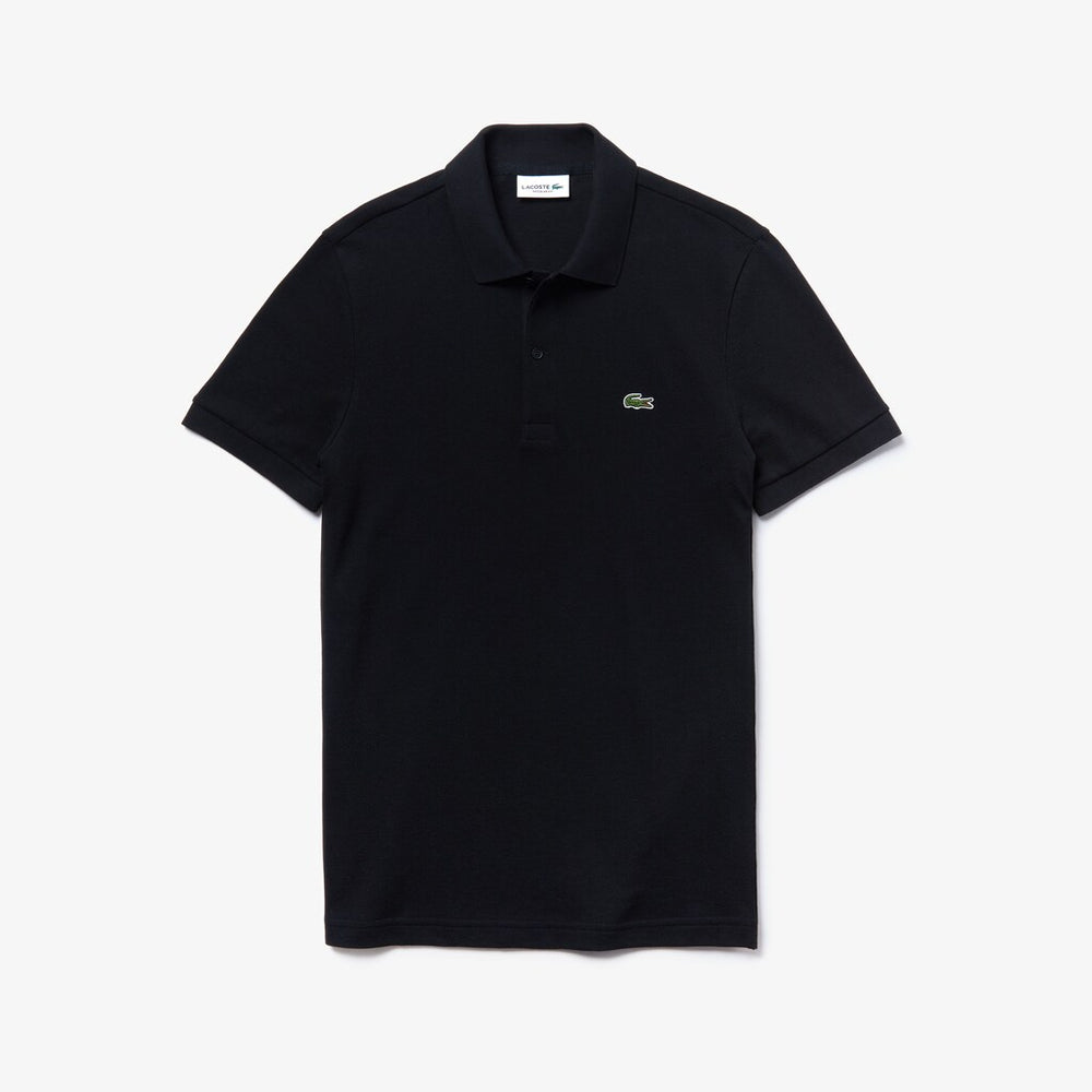 Mens   Short Sleeve Side Stripe Pique Polo | Lacoste Black • 031