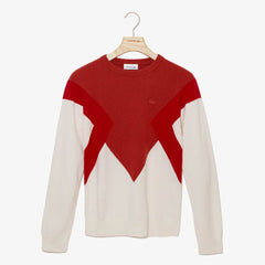 Womens Wo  Multi Color Design Sweater | Lacoste White / Red / Bordeaux • 0Sr