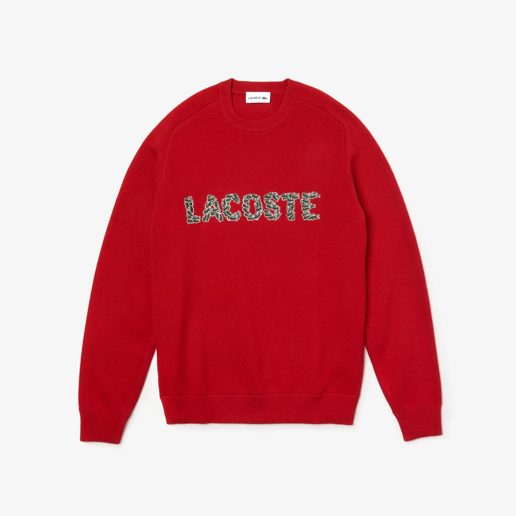 Mens   Croco Magic Embroidery Wool Blend Sweater | Lacoste Red • 240