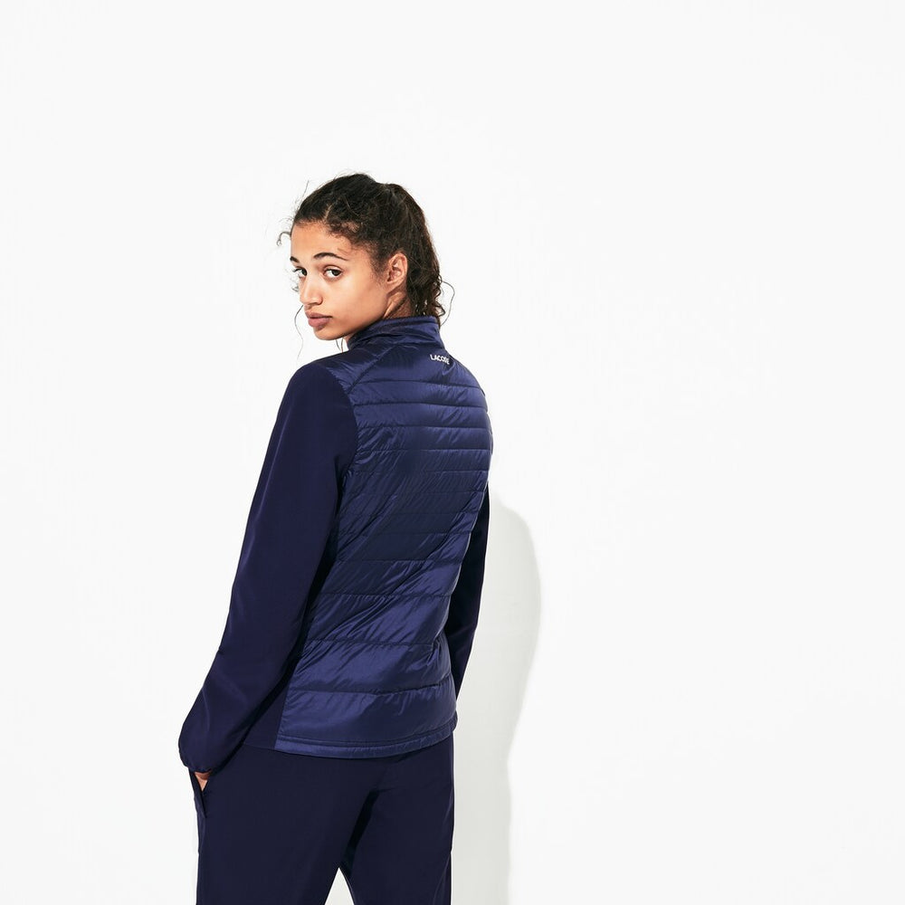 Womens Wo  SPORT Water-Resistant Down-Filled Puffer Jacket | Lacoste Navy Blue • 423