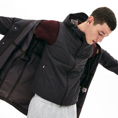 Mens   Motion 3-in-1 Raincoat With Detachable Vest | Lacoste Dark Grey • 2Z8
