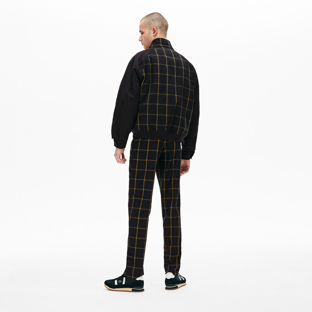 Mens   LIVE Check Harrington Jacket | Lacoste Black / Green / White • 2Td