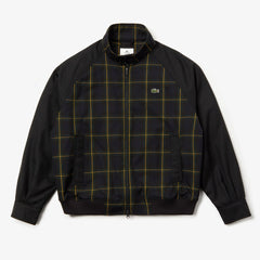 Mens   LIVE Check Harrington Jacket | Lacoste Black / Green / White • 2Td