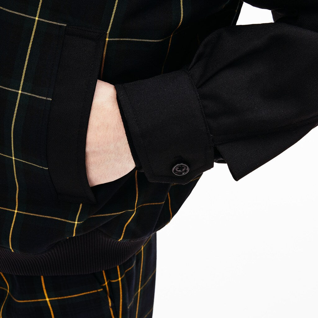 Mens   LIVE Check Harrington Jacket | Lacoste Black / Green / White • 2Td