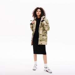 Mens Unisex Lacoste LIVE Faux Fur Hooded Parka | Lacoste Beige / White • 2Ug