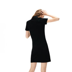 Womens Wo  Rainbow Script Collar Polo Dress | Lacoste Black • 031