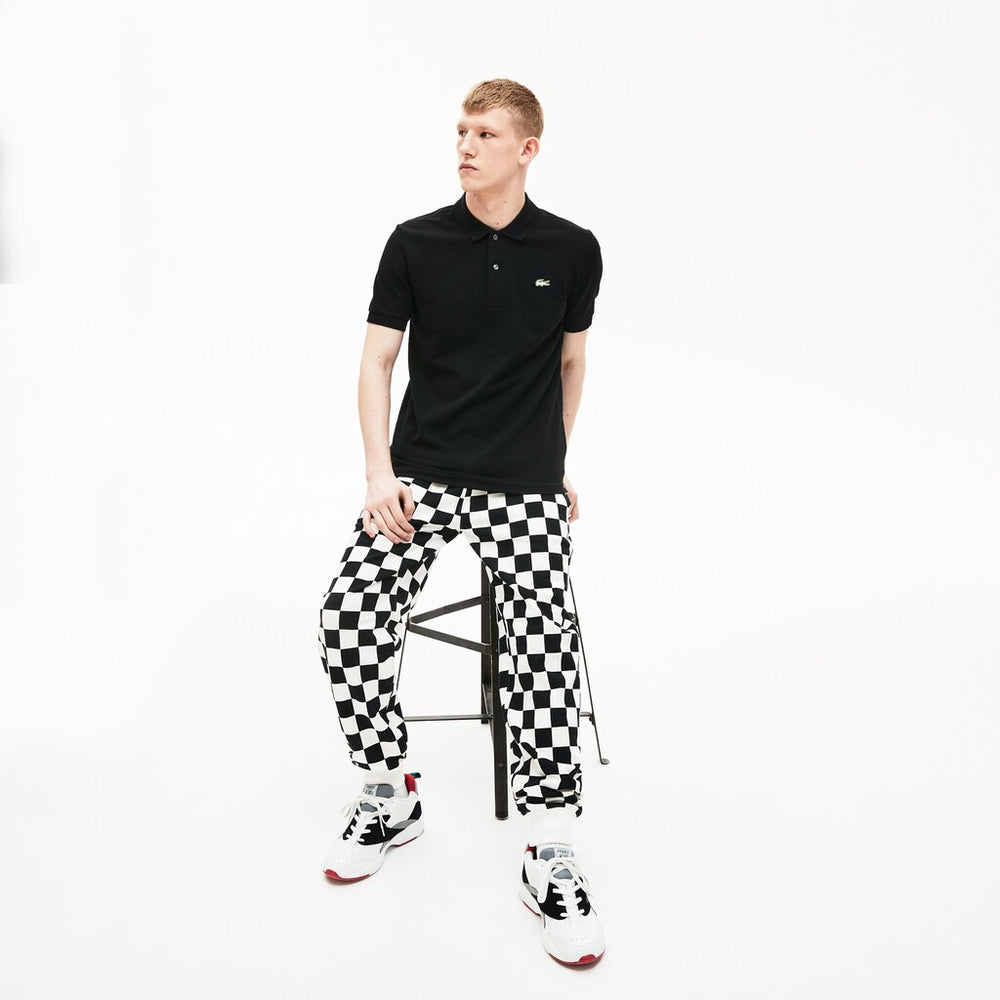 Mens Unisex LIVE Slim Fit Stretch Cotton Piqué Polo Shirt | Lacoste Black • 031
