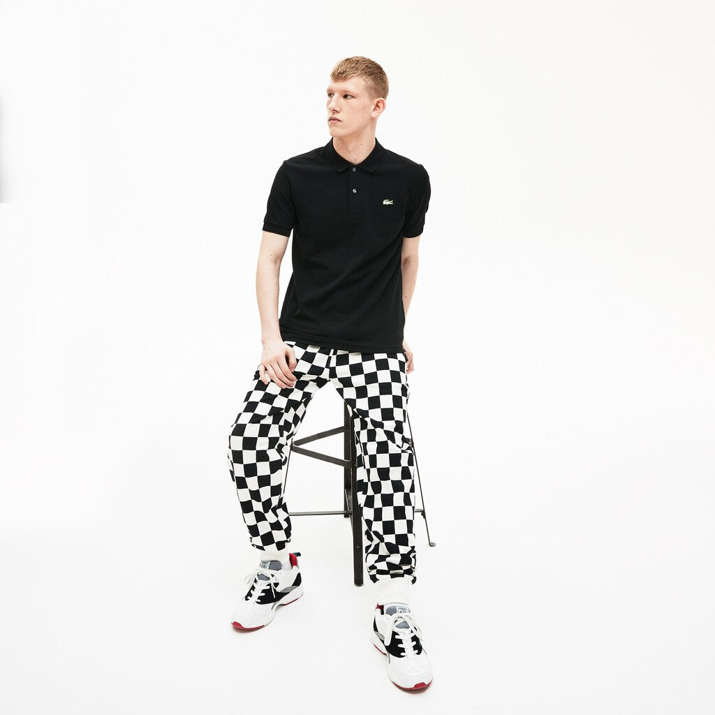 Mens Unisex LIVE Slim Fit Stretch Cotton Piqué Polo Shirt | Lacoste Black • 031