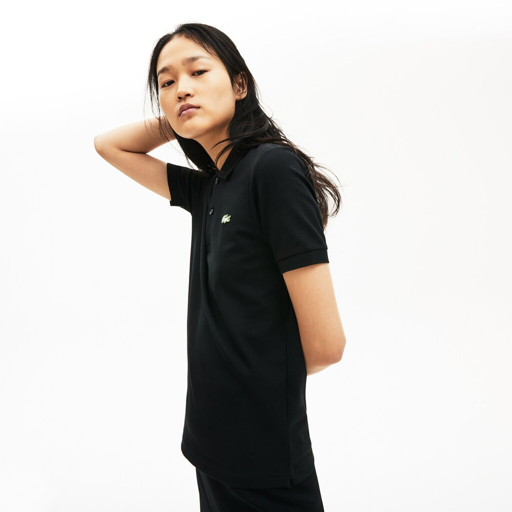 Mens Unisex LIVE Slim Fit Stretch Cotton Piqué Polo Shirt | Lacoste Black • 031