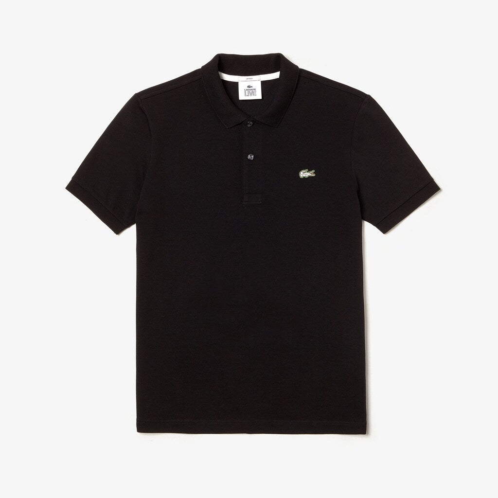 Mens Unisex LIVE Slim Fit Stretch Cotton Piqué Polo Shirt | Lacoste Black • 031