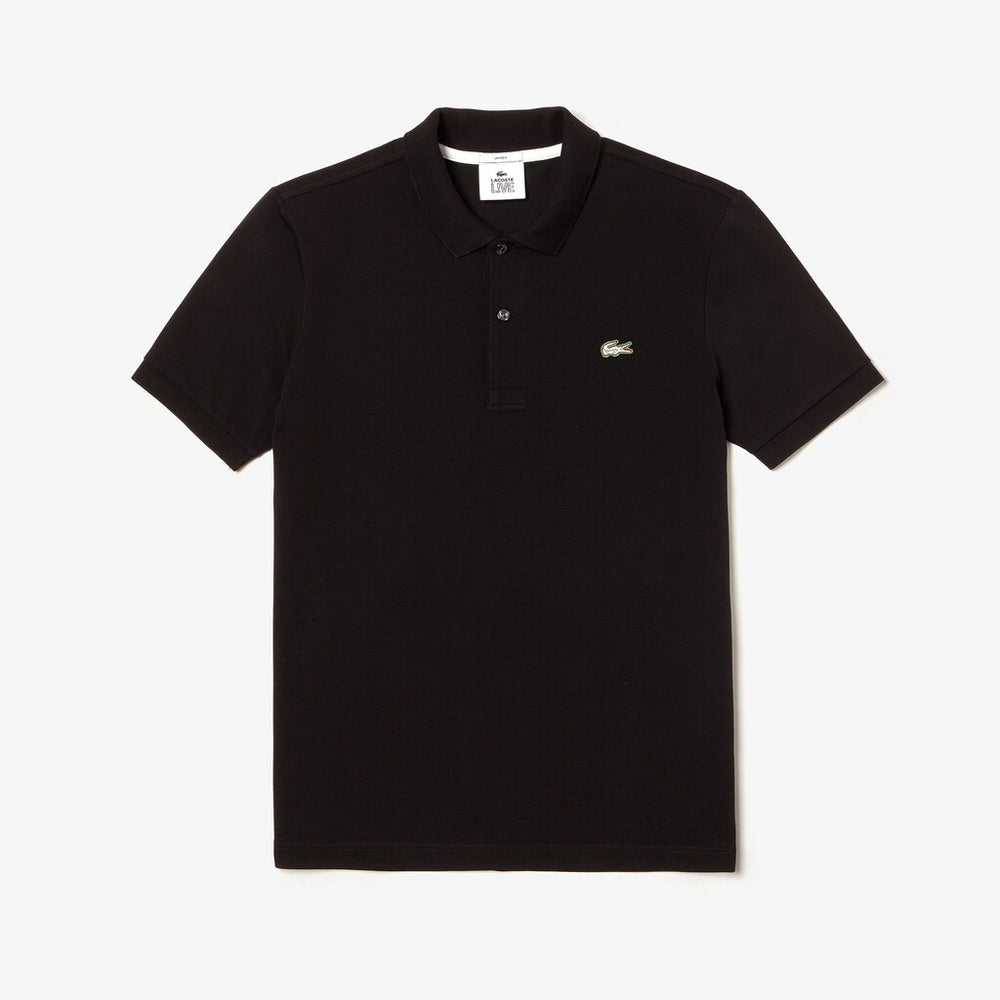 Mens Unisex LIVE Slim Fit Stretch Cotton Piqué Polo Shirt | Lacoste Black • 031