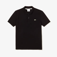 Mens Unisex LIVE Slim Fit Stretch Cotton Piqué Polo Shirt | Lacoste Black • 031