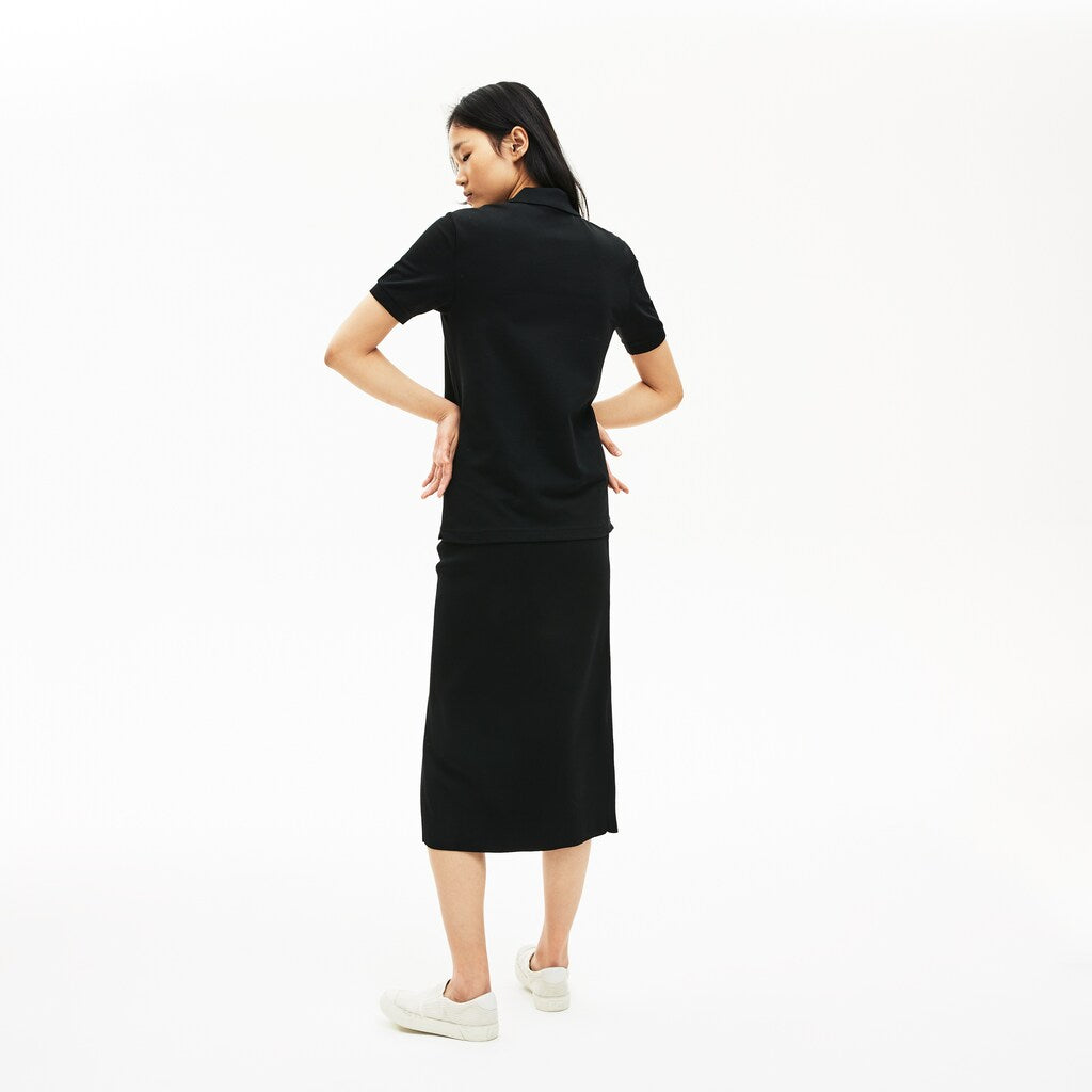 Mens Unisex LIVE Slim Fit Stretch Cotton Piqué Polo Shirt | Lacoste Black • 031