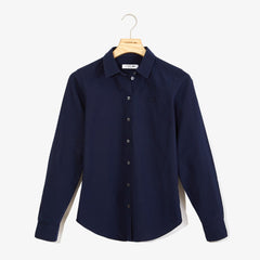 Womens Wo  Regular Fit Oxford Cotton Shirt | Lacoste Navy Blue • 4Py