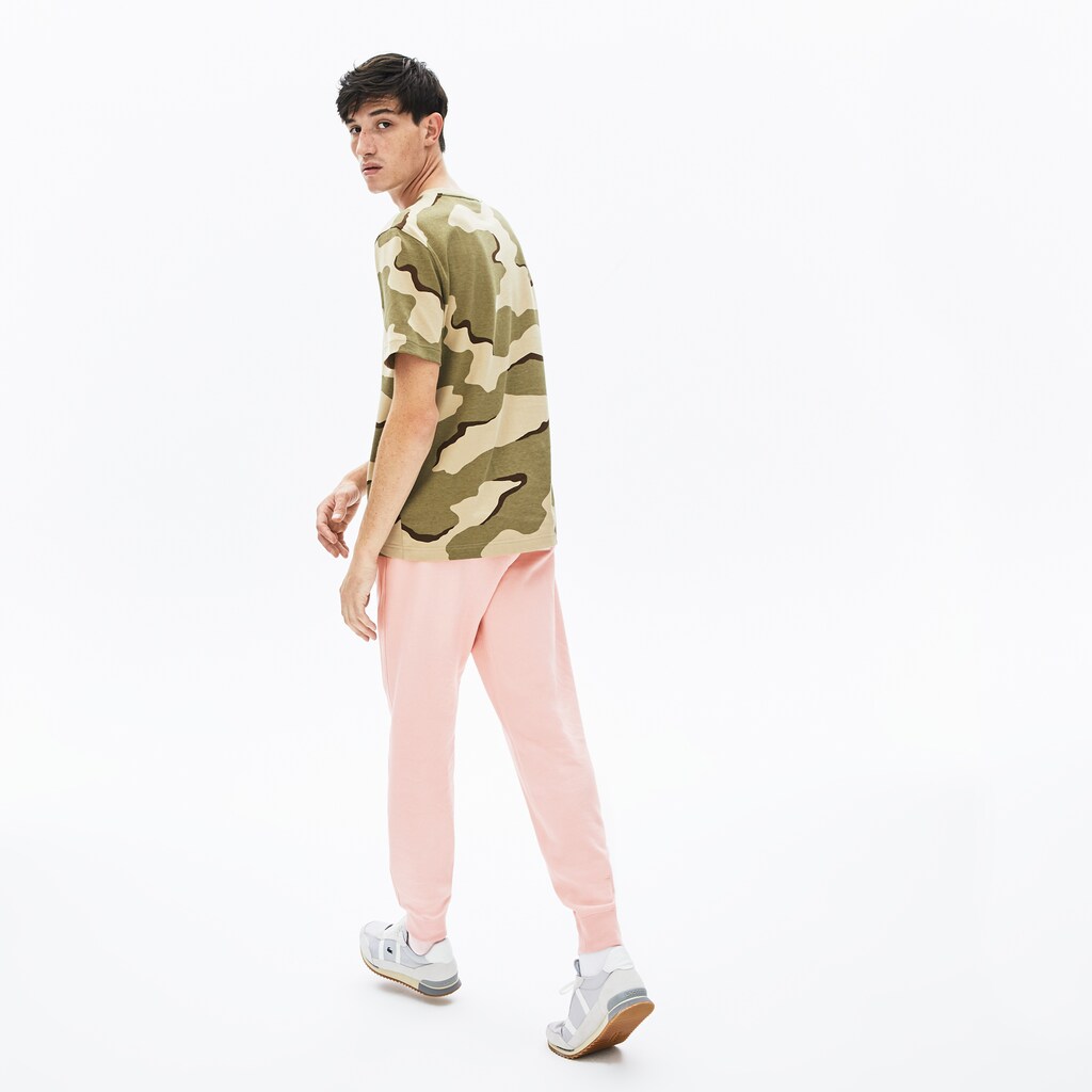 Mens Unisex LIVE Cotton Fleece Sweatpants | Lacoste Light Pink • Yzn