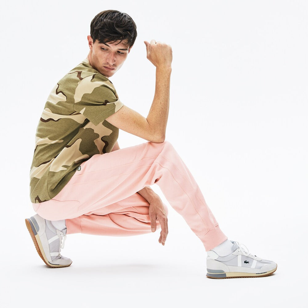 Mens Unisex LIVE Cotton Fleece Sweatpants | Lacoste Light Pink • Yzn