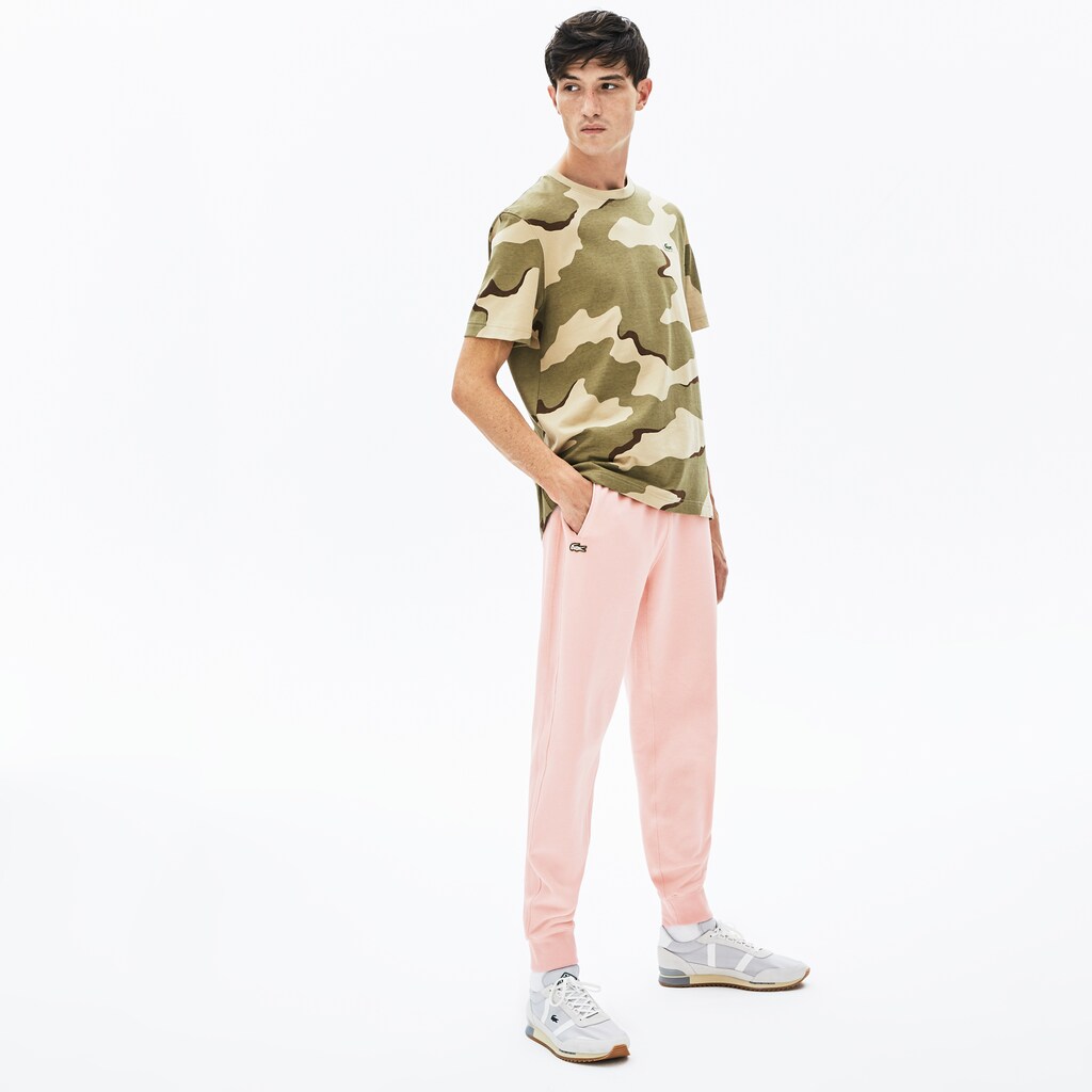Mens Unisex LIVE Cotton Fleece Sweatpants | Lacoste Light Pink • Yzn